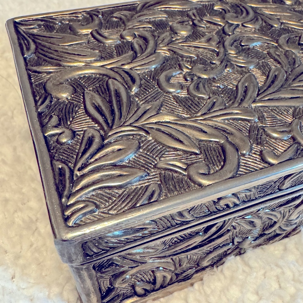 Vintage Godinger silver jewelry box